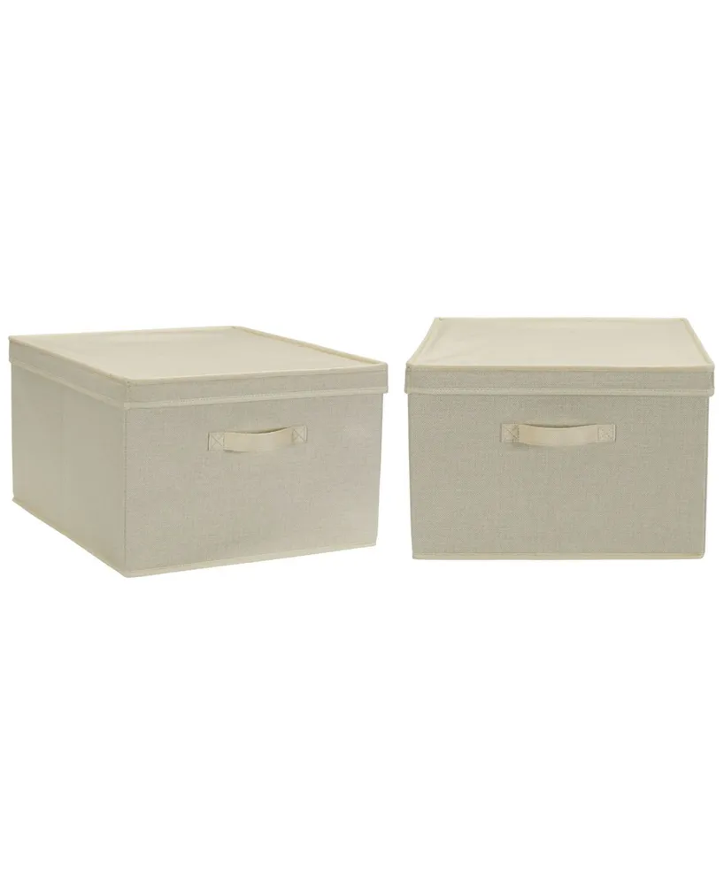 Household Essentials Jumbo Canvas Storage Box with Lid