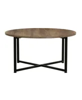 Household Essential Round Coffee Table With Frame