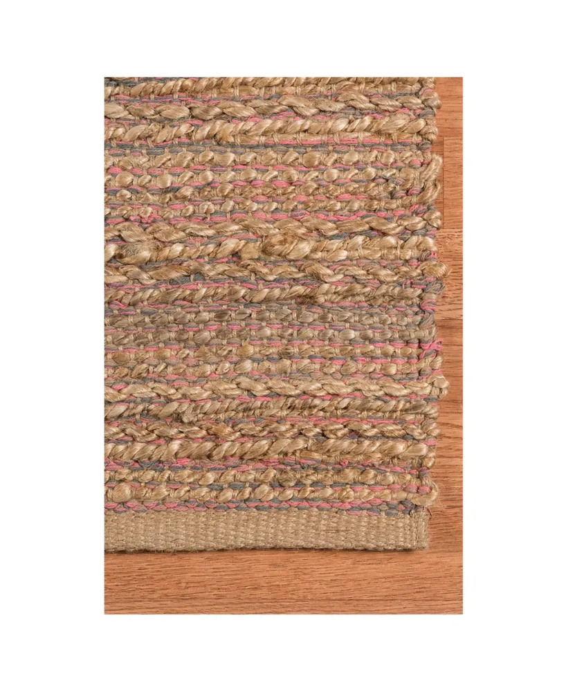 Closeout! Amer Rugs Naturals Nat-4 Pink 5' x 8' Area Rug