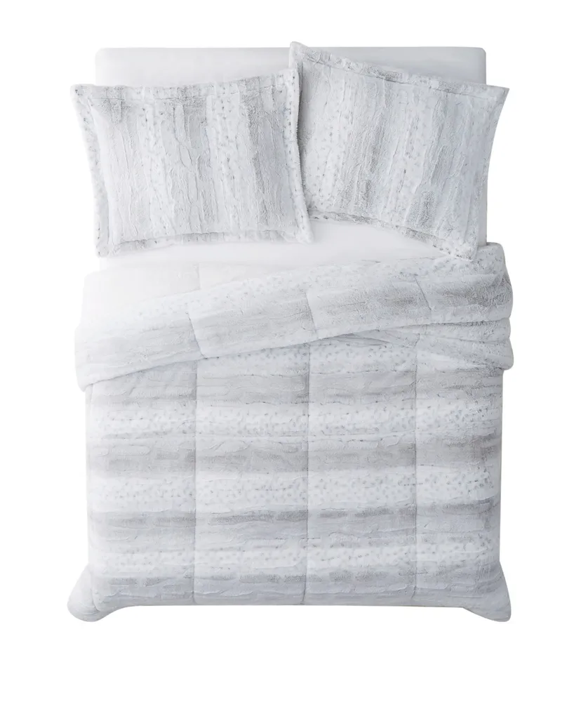 Christian Siriano New York Snow Leopard Piece Comforter Set