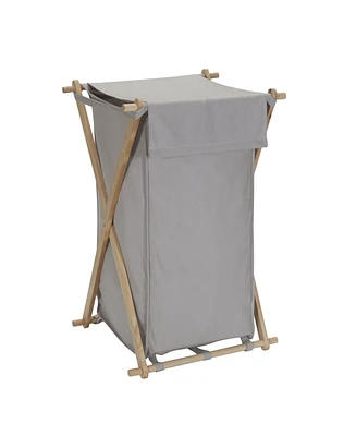 Wood X Frame Hamper