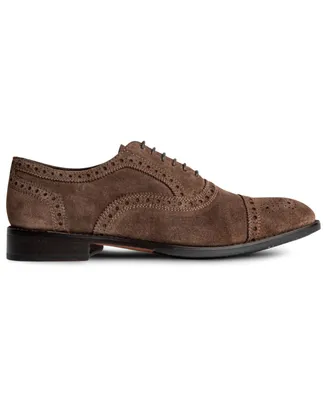 Anthony Veer Men's Ford Quarter Brogue Oxford Lace-Up Dress Shoe