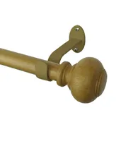 Rhinebeck Rustic Faux Wood 86"-120" Adjustable Curtain Rod