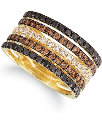 Le Vian Chocolate Layer Cake Blackberry Diamonds, Chocolate Diamonds & Nude Diamonds Statement Ring (1-5/8 ct. t.w.) in 14k Rose, Yellow or White Gold