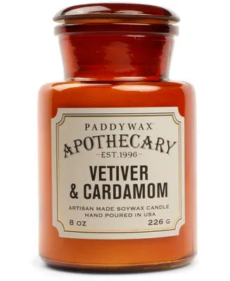 Paddywax Apothecary Glass Candle - Vetiver & Cardamom, 8