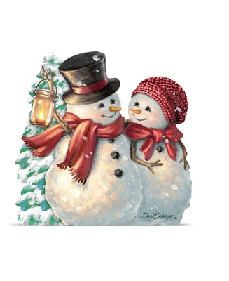 Designocracy by Dona Gelsinger Snow Much in Love Ornament, Set of 2