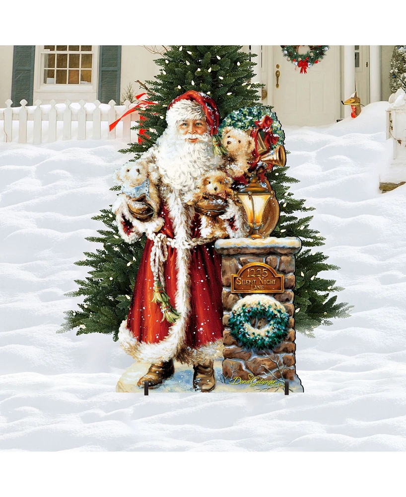 Designocracy by Dona Gelsinger Silent Night Santa Outdoor Decor