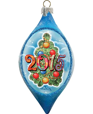 G.DeBrekht Merry Christmas Drop Glass Ornament