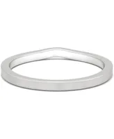 Charles & Colvard Moissanite V-Shape Wedding Band (1/5 ct. t.w. Dew) 14k White Gold