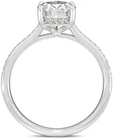 Charles & Colvard Moissanite Oval Engagement Ring (2-1/3 ct. t.w. Dew) 14k White Gold