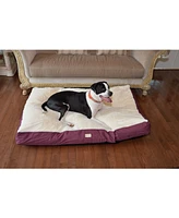 Armarkat M02HJH/Mb-x Extra Large Pet Bed Mat With Poly Fill Cushion & Removel Cover, Burgundy & Ivory