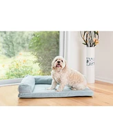 Armarkat D08A Medium Bolstered Pet Bed Cushion With Poly Fill Cushion, SoothIng Blue