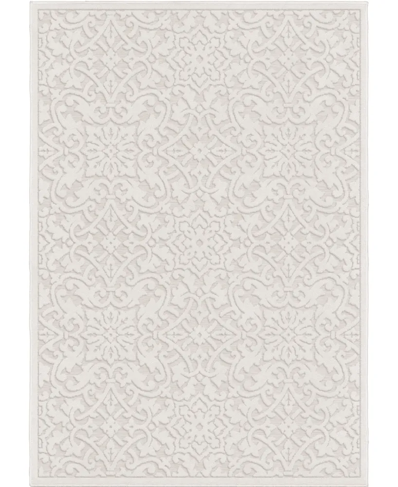 Closeout! Edgewater Living Bourne Biscay Neutral 7'9" x 10'10" Outdoor Area Rug