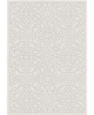 Closeout! Edgewater Living Bourne Biscay Neutral 7'9" x 10'10" Outdoor Area Rug