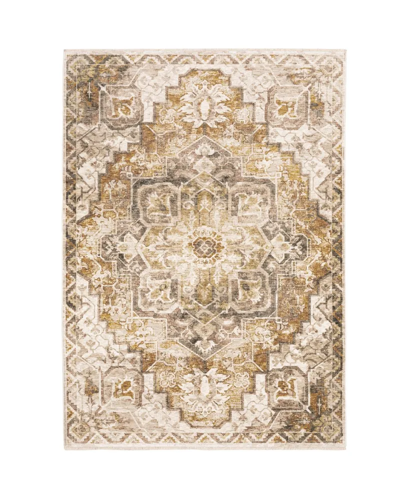 Oriental Weavers Maharaja 661C Gold and Ivory 2'3" x 7'6" Runner Rug