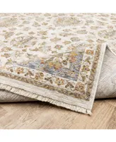 Jhb Designs Kumar Kum08 Ivory and Blue 2' x 3' Area Rug