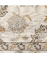 Oriental Weavers Maharaja 70E Ivory and Gray 2' x 3' Area Rug