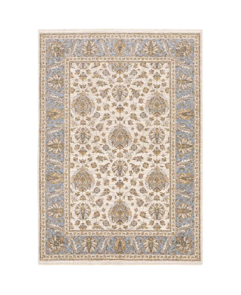 Jhb Designs Kumar Kum08 Ivory and Blue 2' x 3' Area Rug