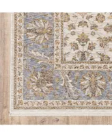 Jhb Designs Kumar Kum08 Ivory and Blue 9'10" x 12'10" Area Rug