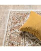 Oriental Weavers Maharaja 5091Z Rust and Ivory 7'10" x 10'10" Area Rug