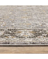 Oriental Weavers Maharaja 91E Gray and Blue 2'3" x 7'6" Runner Rug
