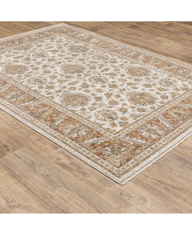 Jhb Designs Kumar Kum08 Rust and Ivory 7'10" x 10'10" Area Rug