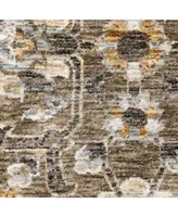 Jhb Designs Kumar Kum09 Gray and Tan 7'10" x 10'10" Area Rug