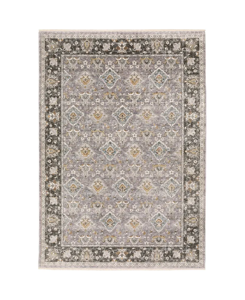 Jhb Designs Kumar Kum05 Gray and Blue 9'10" x 12'10" Area Rug