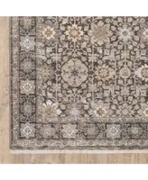 Jhb Designs Kumar Kum04 Gray and Ivory 6'7" x 9'6" Area Rug