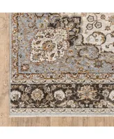 Jhb Designs Kumar Kum10 Ivory and Blue 2' x 3' Area Rug