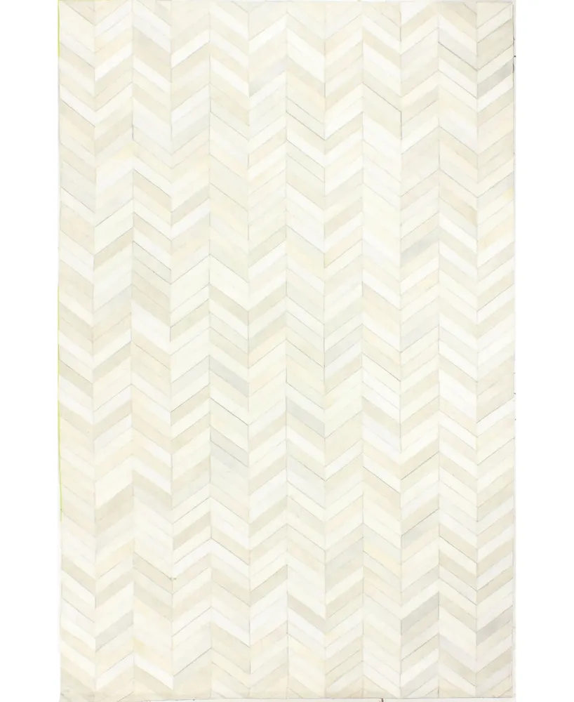 Bb Rugs Cowhide Fie-01 White 4' x 6' Area Rug