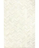 Bb Rugs Cowhide Fie-01 White 4' x 6' Area Rug