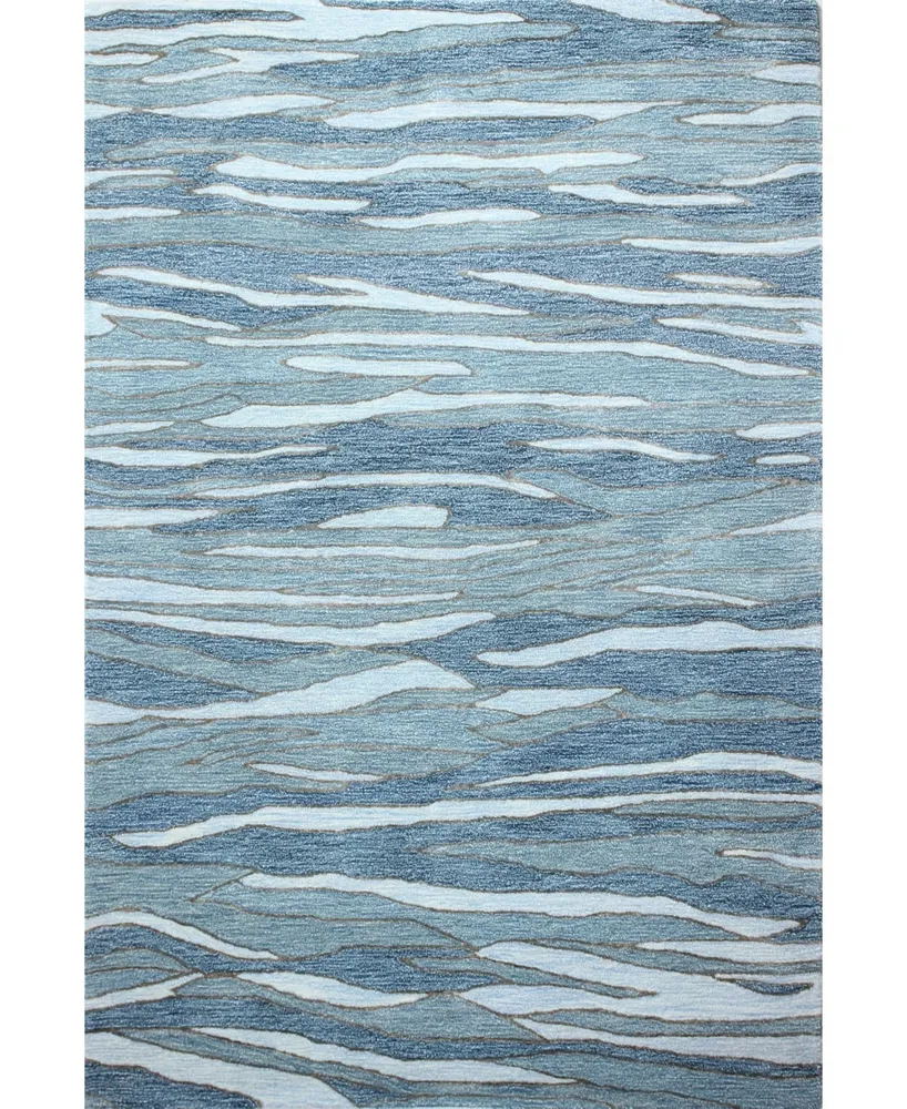 Bb Rugs Downtown Tud-02 Blue 5'6" x 8'6" Area Rug