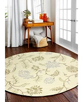 Bb Rugs Taron Val-02 Ivory 6' x 6' Round Area Rug