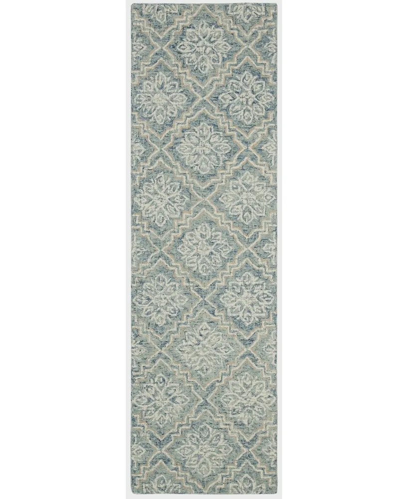 Safavieh Abstract 201 Blue and Gray 2'3" x 6' Runner Area Rug