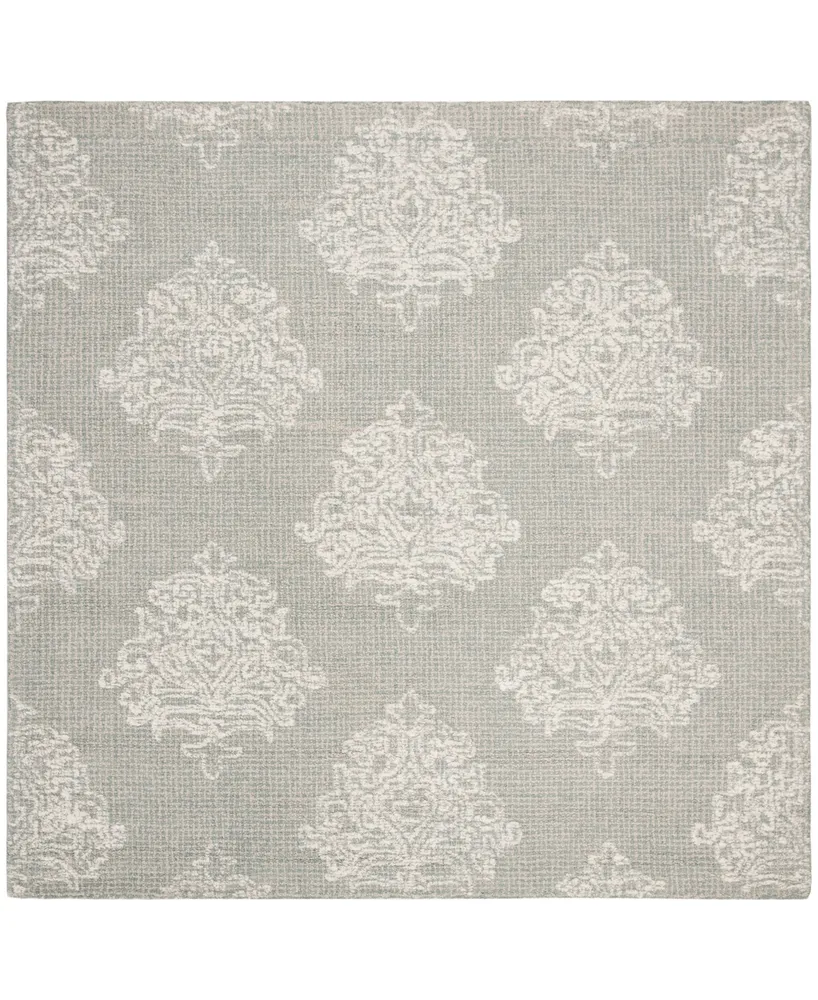 Safavieh Abstract 523 Aqua and Ivory 6' x 6' Square Area Rug