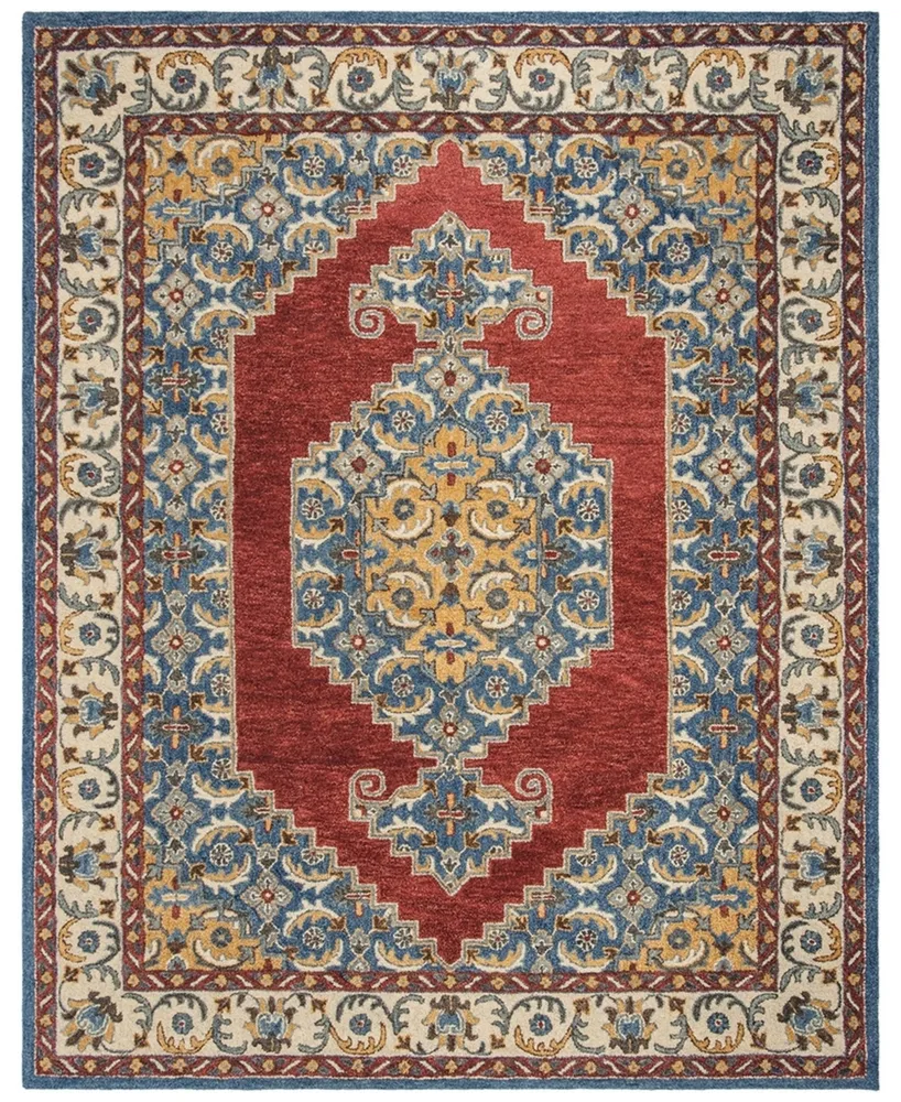 Safavieh Antiquity At505 Blue and Red 8' x 10' Area Rug