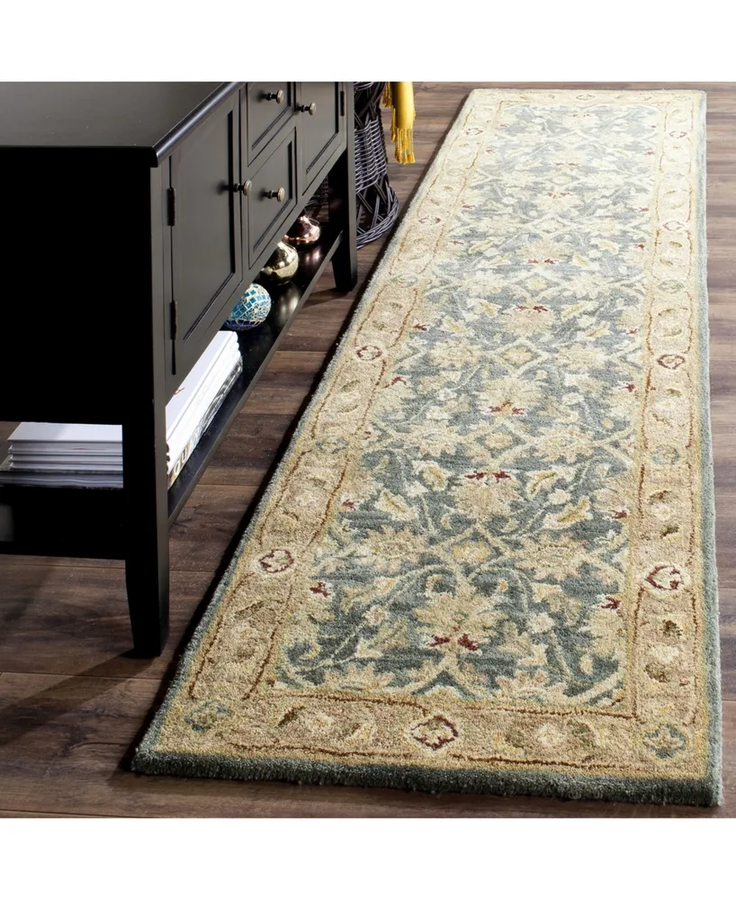 Safavieh Antiquity At849 Teal and Taupe 2'3" x 6' Runner Area Rug