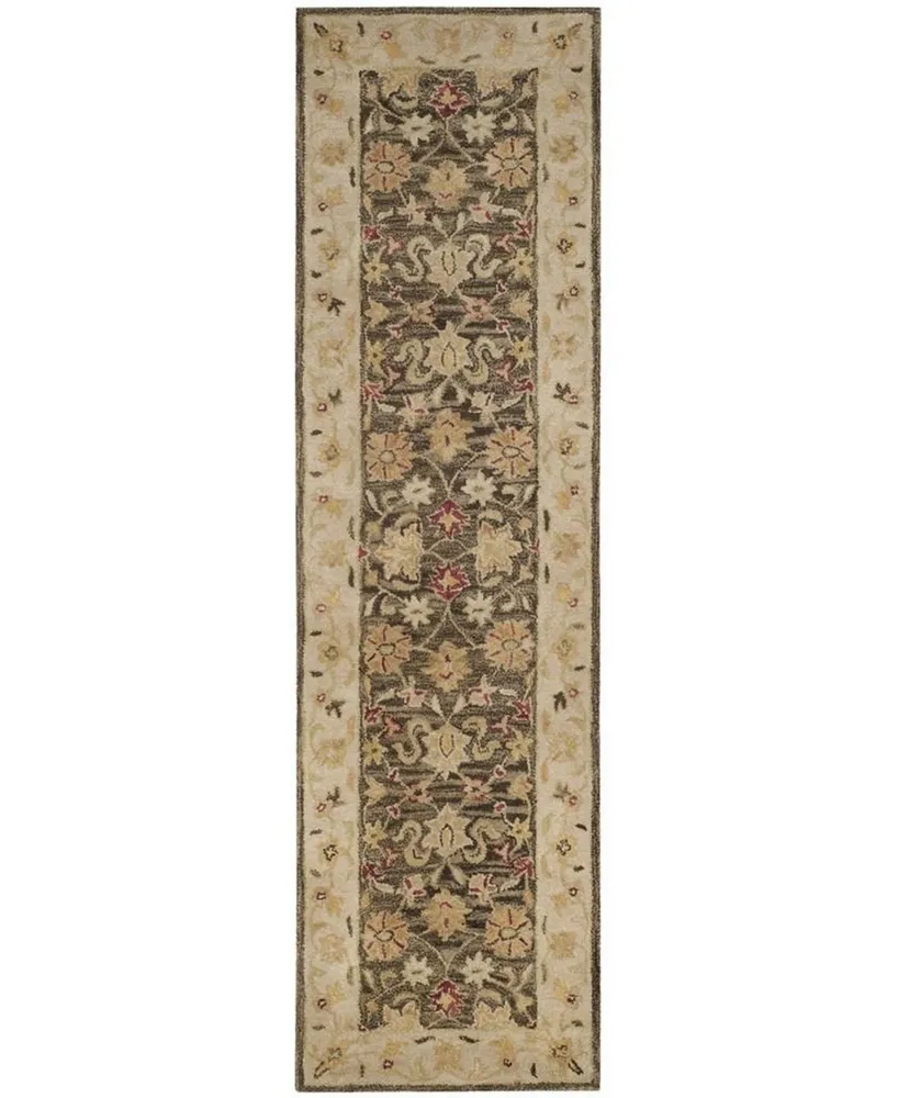 Safavieh Antiquity At853 Olive and Gray 2'3" x 12' Runner Area Rug