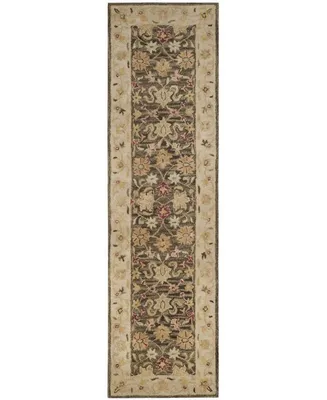 Safavieh Antiquity At853 Olive and Gray 2'3" x 12' Runner Area Rug