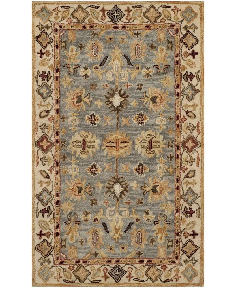 Safavieh Antiquity At847 Blue and Ivory 3' x 5' Area Rug