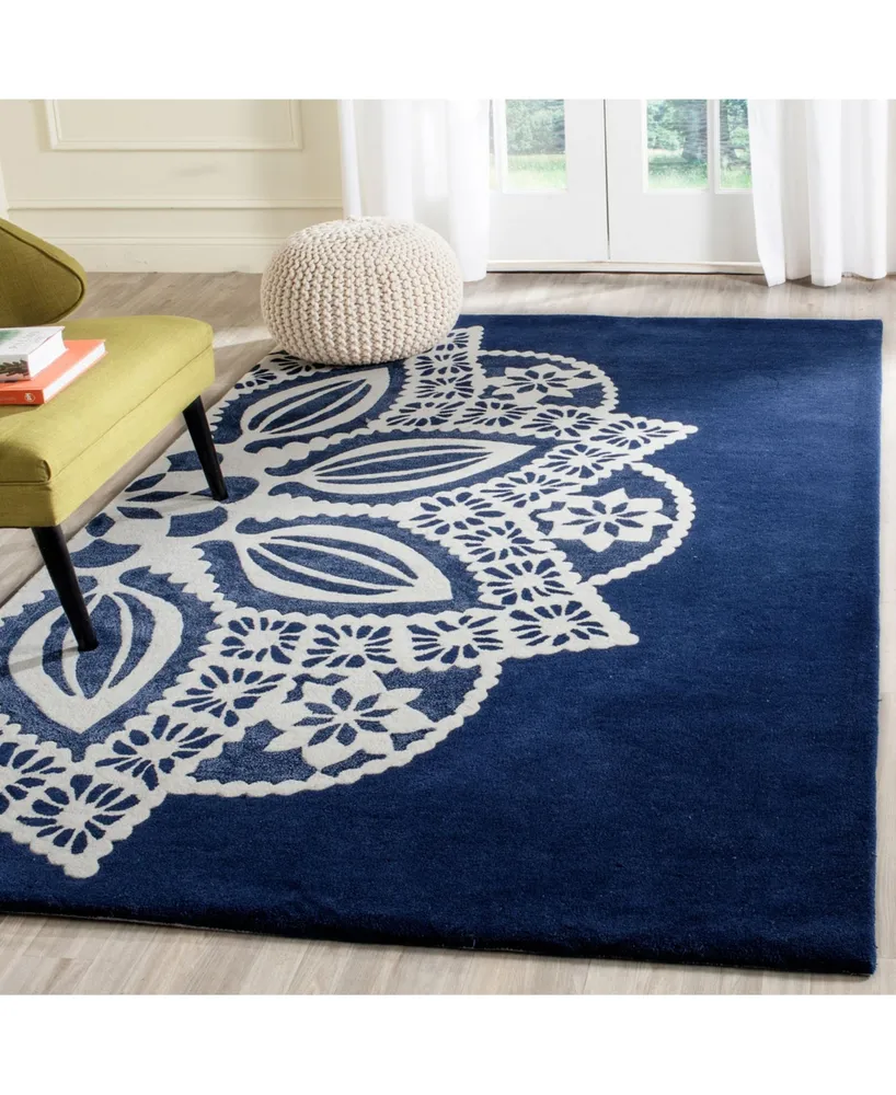 Safavieh Allure 122 Delilah Navy and Ivory 4' x 6' Area Rug
