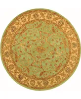 Safavieh Antiquity At311 Teal and Beige 8' x 8' Round Area Rug