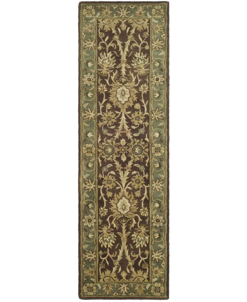 Safavieh Antiquity At249 Chocolate 2'3" x 6' Runner Area Rug