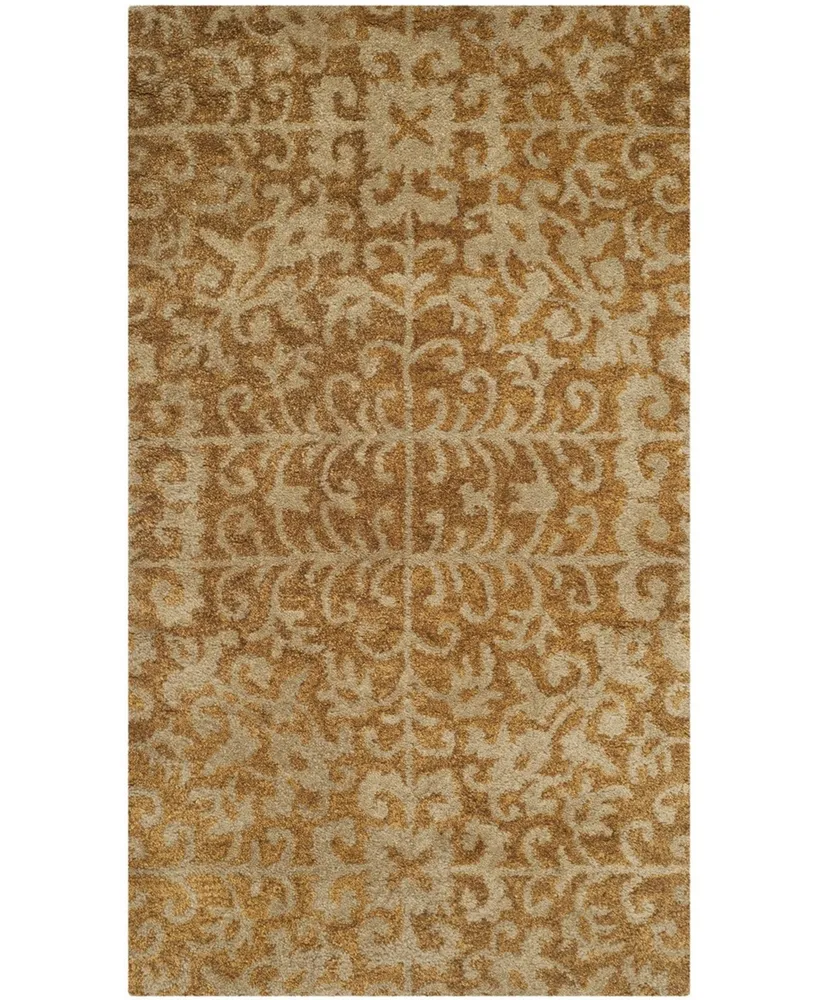 Safavieh Antiquity At411 Gold and Beige 2'3" x 4' Area Rug