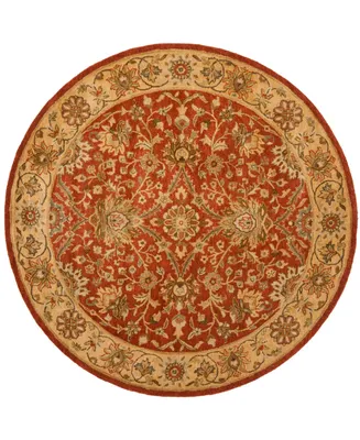 Safavieh Antiquity At249 Rust and Gold 6' x 6' Round Area Rug