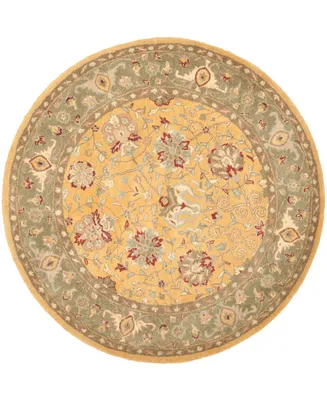 Safavieh Antiquity At21 Gold 8' x 8' Round Area Rug