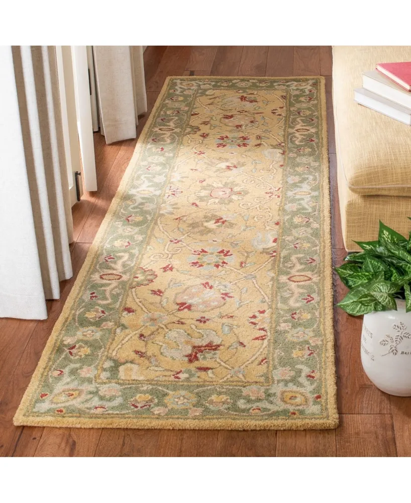 Safavieh Antiquity At21 Gold 2'3" x 12' Runner Area Rug