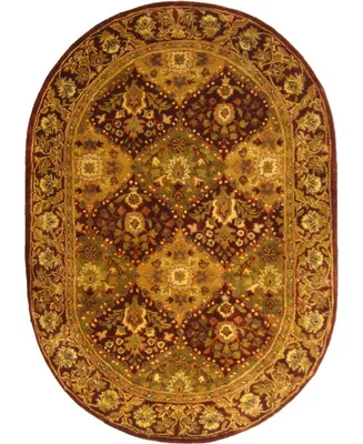 Safavieh Antiquity At57 Wine 7'6" x 9'6" Oval Area Rug