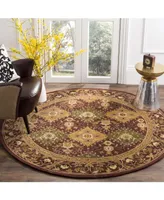 Safavieh Antiquity At57 Wine 8' x 8' Round Area Rug